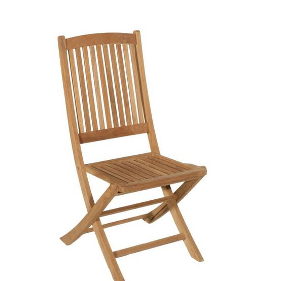 FUN - Ensemble de 2 chaises de jardin Lombock en bois Teck - Image 4