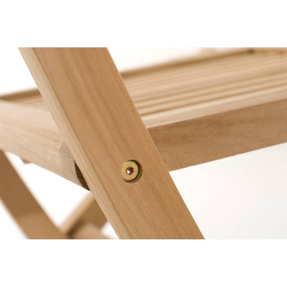 FUN - Ensemble de 2 chaises de jardin Lombock en bois Teck - Image 5