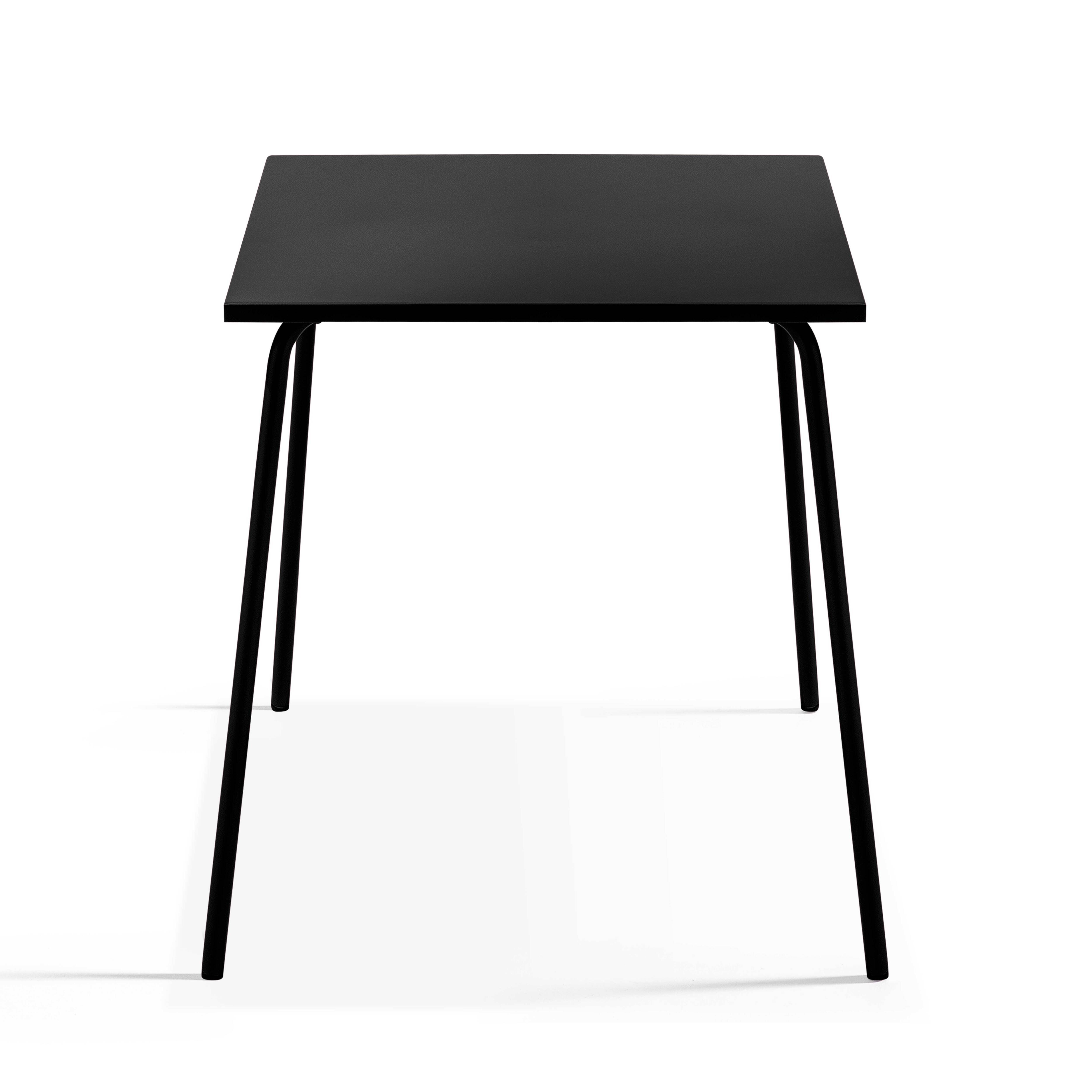 Oviala - Table de jardin carrée en métal 70 cm 4 places noir Palavas - Oviala - Image 4