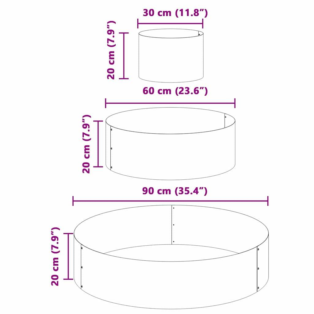 Maison Chic - Cache-pot, Pot De Fleurs Blanc 90 x 90 x 20 cm Acier g393 - Image 5