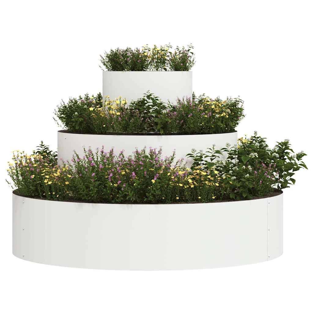 Maison Chic - Cache-pot, Pot De Fleurs Blanc 90 x 90 x 20 cm Acier g393 - Image 1