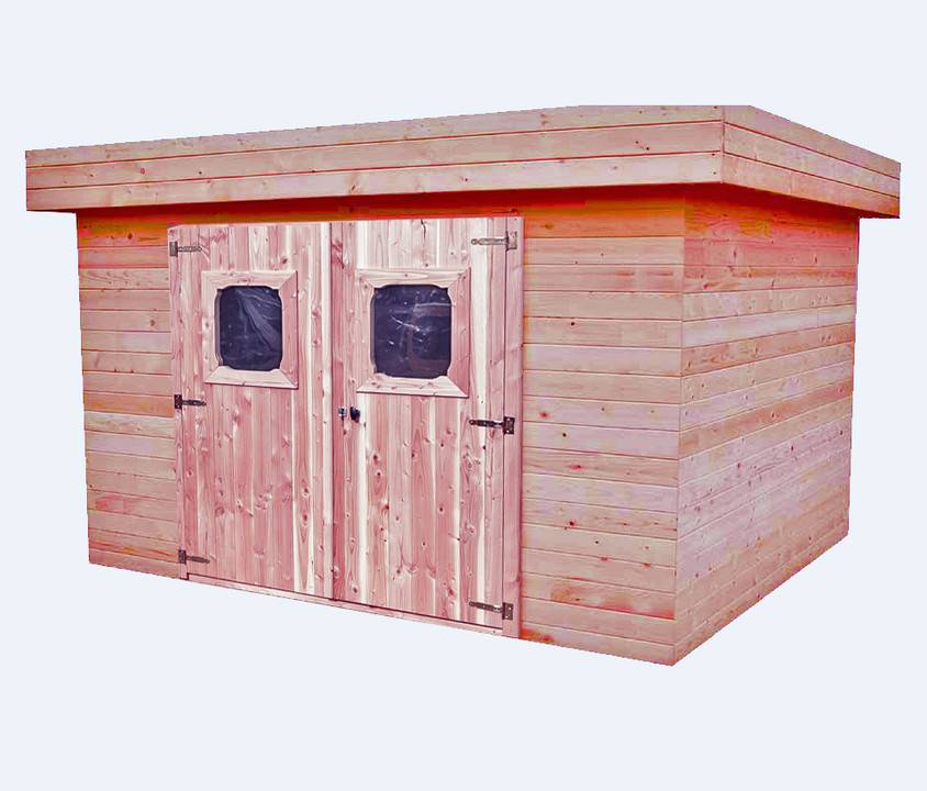 Habrita - Abri de jardin 7.97m² bois naturel DIN3424.02 Habrita - Imagen 1