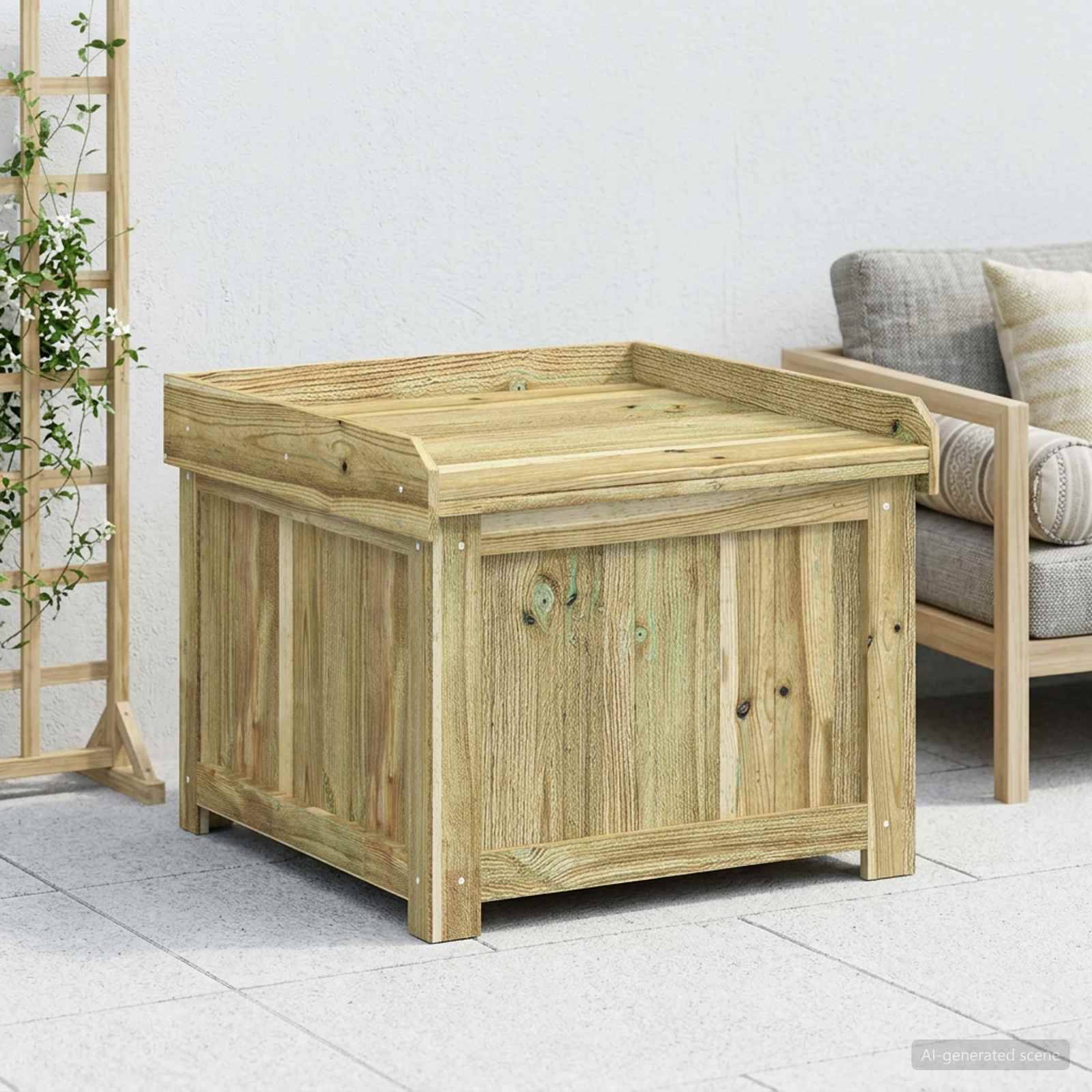 Vidaxl - Coffre à coussins d'extérieur Bois de pin imprégné vidaXL 42042674 - Image 1