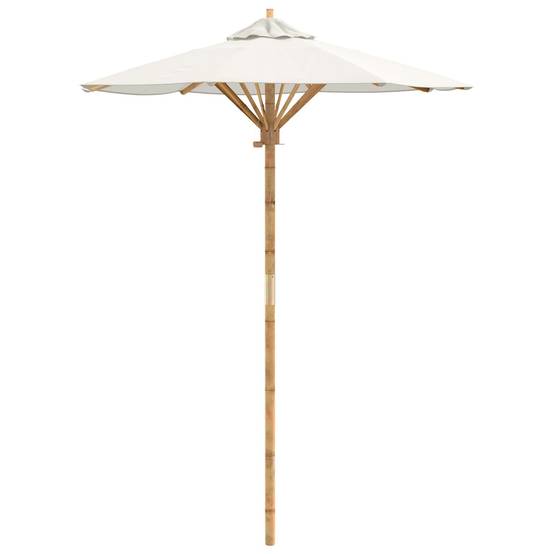 PANGIVO - Parasol de jardin Bambou Blanc crème Ø 270 x 260 cm - PANGIVO - Image 2
