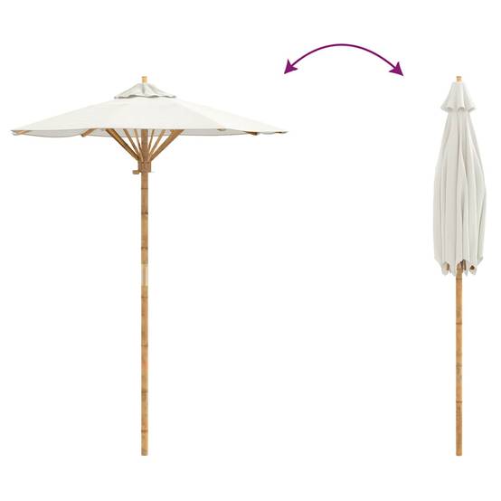 PANGIVO - Parasol de jardin Bambou Blanc crème Ø 270 x 260 cm - PANGIVO - Image 7