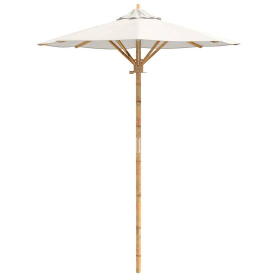 PANGIVO - Parasol de jardin Bambou Blanc crème Ø 270 x 260 cm - PANGIVO - Image 4