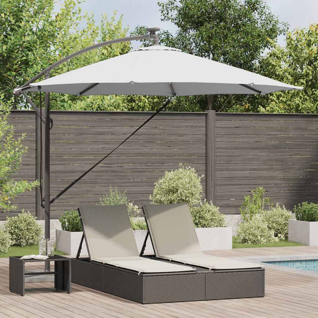 Parasol Cantilever Polyester et Aluminium Sable 294 x 294 x 248 cm - PANGIVO - Image 1