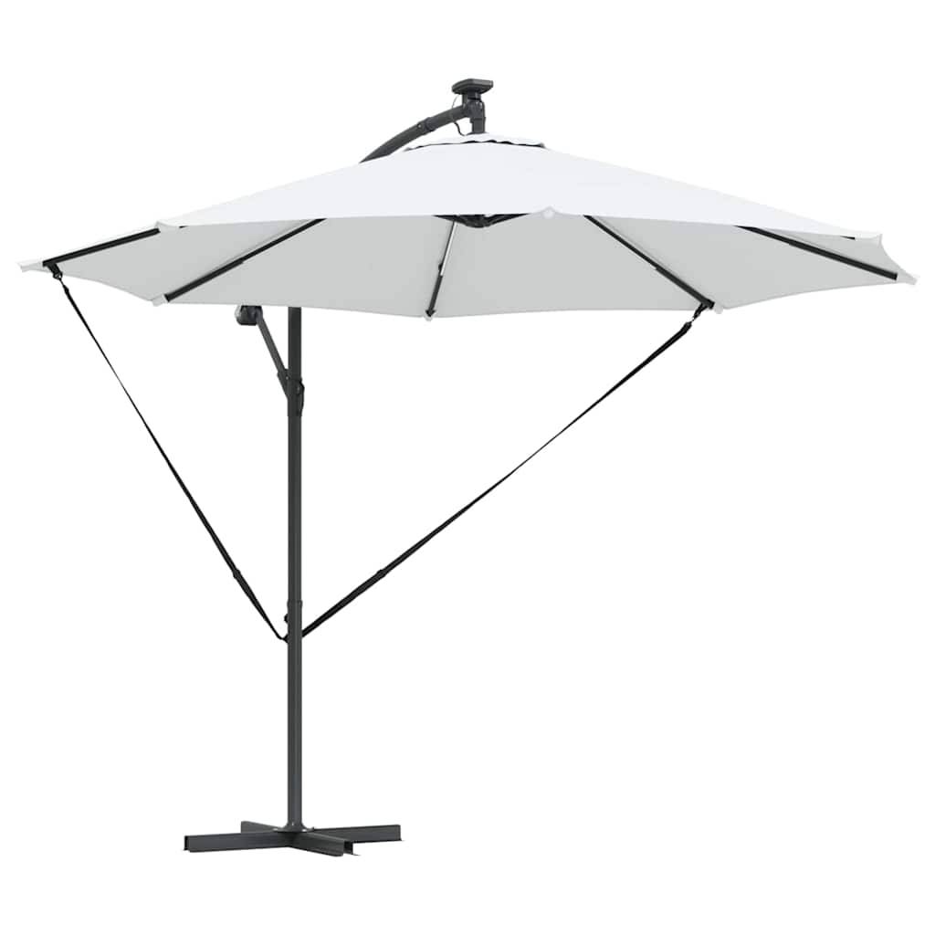 Parasol Cantilever Polyester et Aluminium Sable 294 x 294 x 248 cm - PANGIVO - Image 3