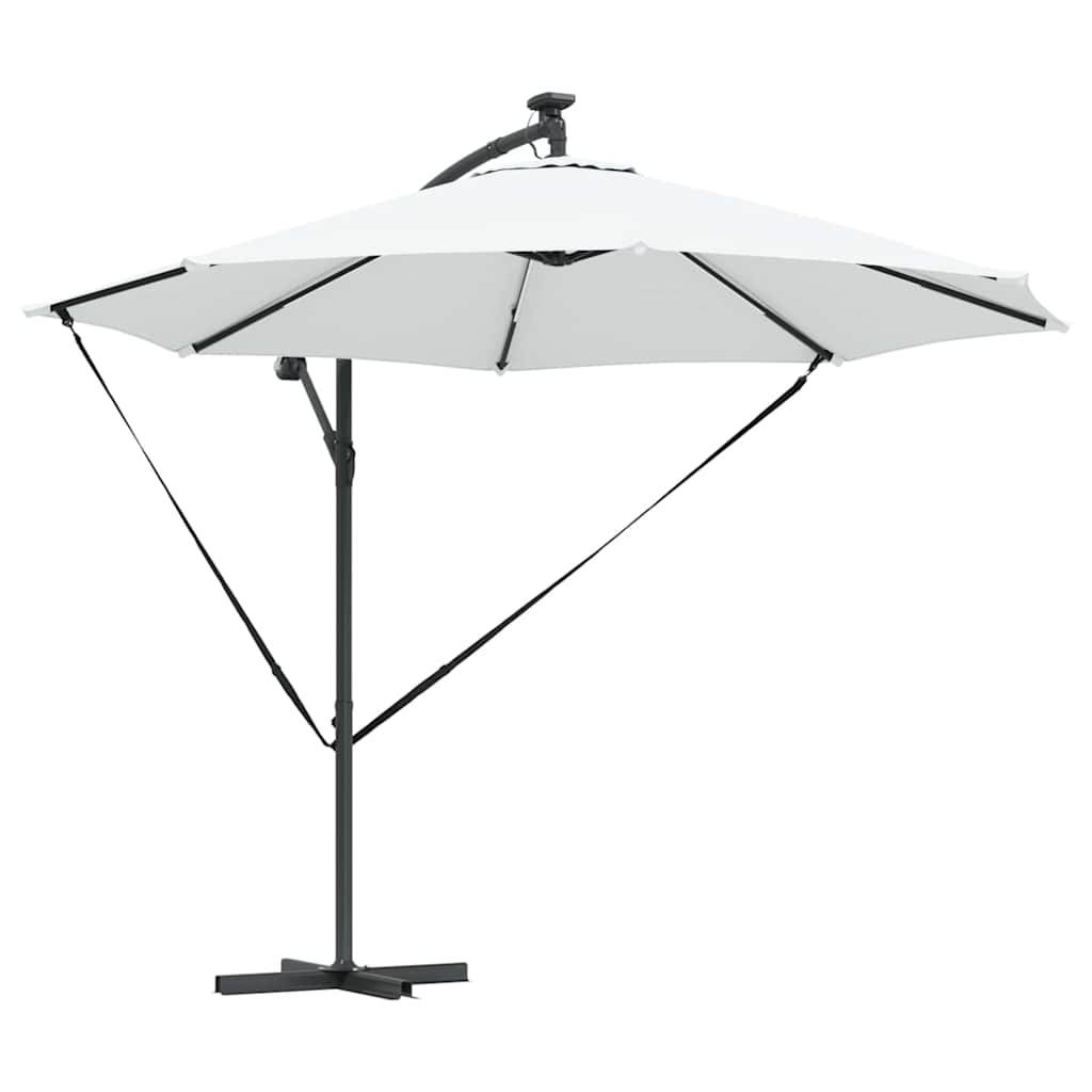 Parasol Cantilever Polyester et Aluminium Sable 294 x 294 x 248 cm - PANGIVO - Image 2