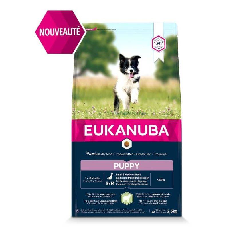Eukanuba - CROQUETTES CHIEN PUPPY JUNIOR AGNEAU SMALL / MEDIUM - EUKANUBA 12 kg - Imagen 1