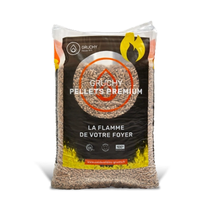 GRUCHY - Pellet / Granulés de bois premium - Gruchy - 66 sacs de 15kg - Image 2