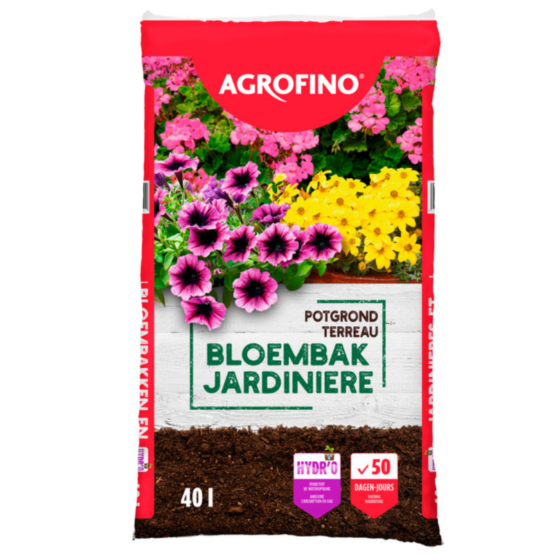 Fleur - Terreau jardinières Agrofino 50 jours de nutrition 40L - Fleur