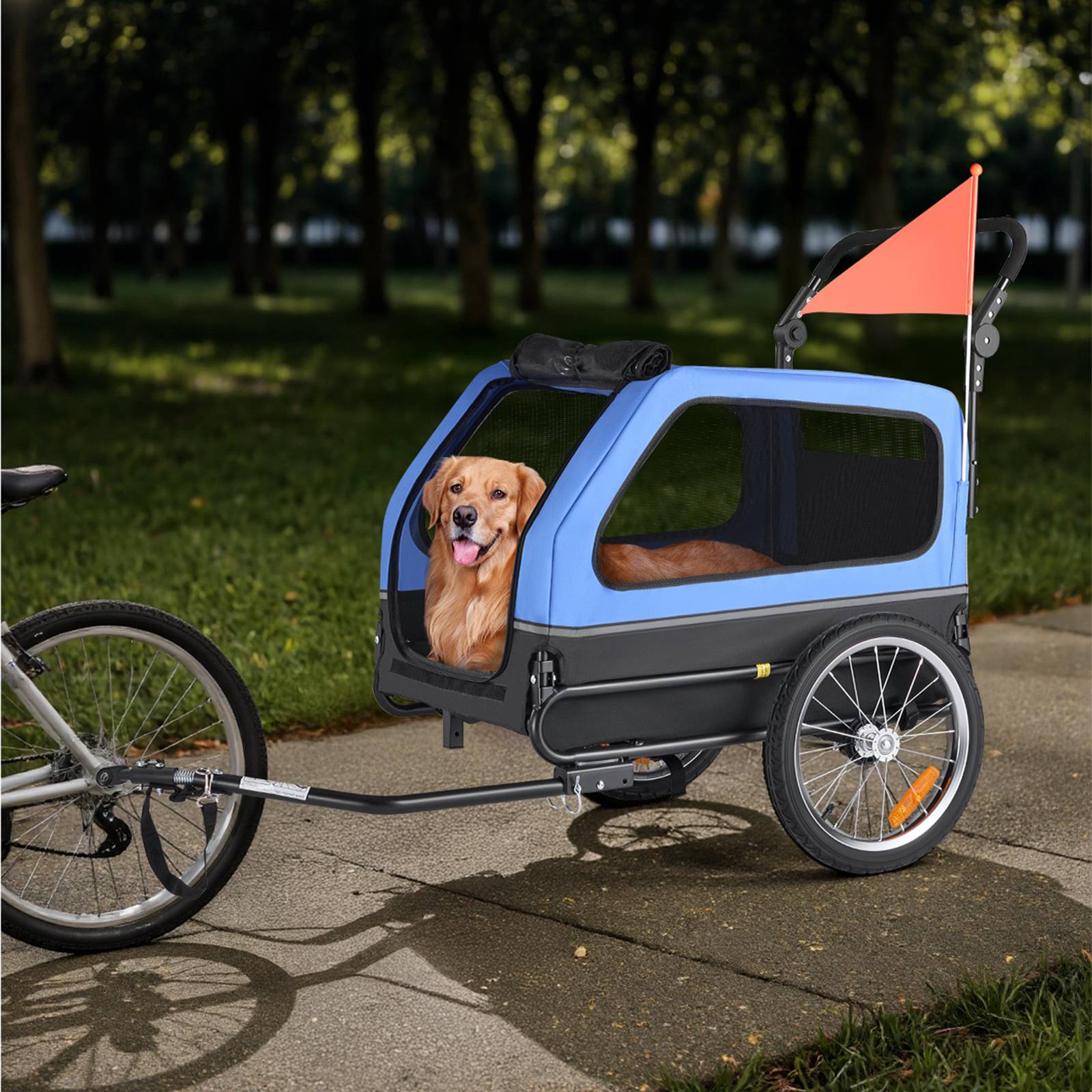VEVOR Remorque vélo chien poussette pour animaux 2 en 1 40 kg résistant à l'eau - Image 8