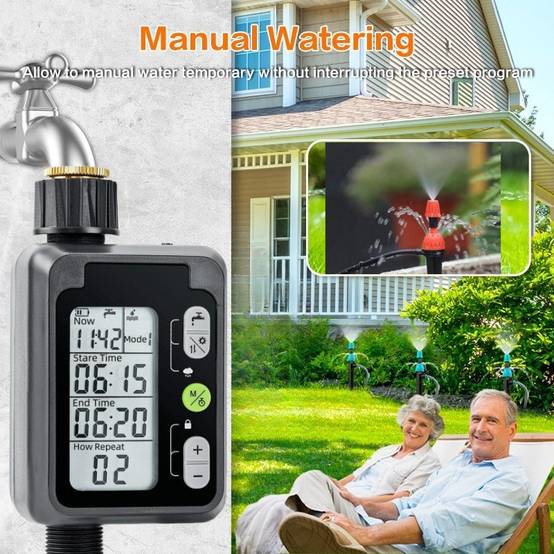 Programmateur d'arrosage automatique avec bac à capteur de pluie - IntiMeg - Image 4