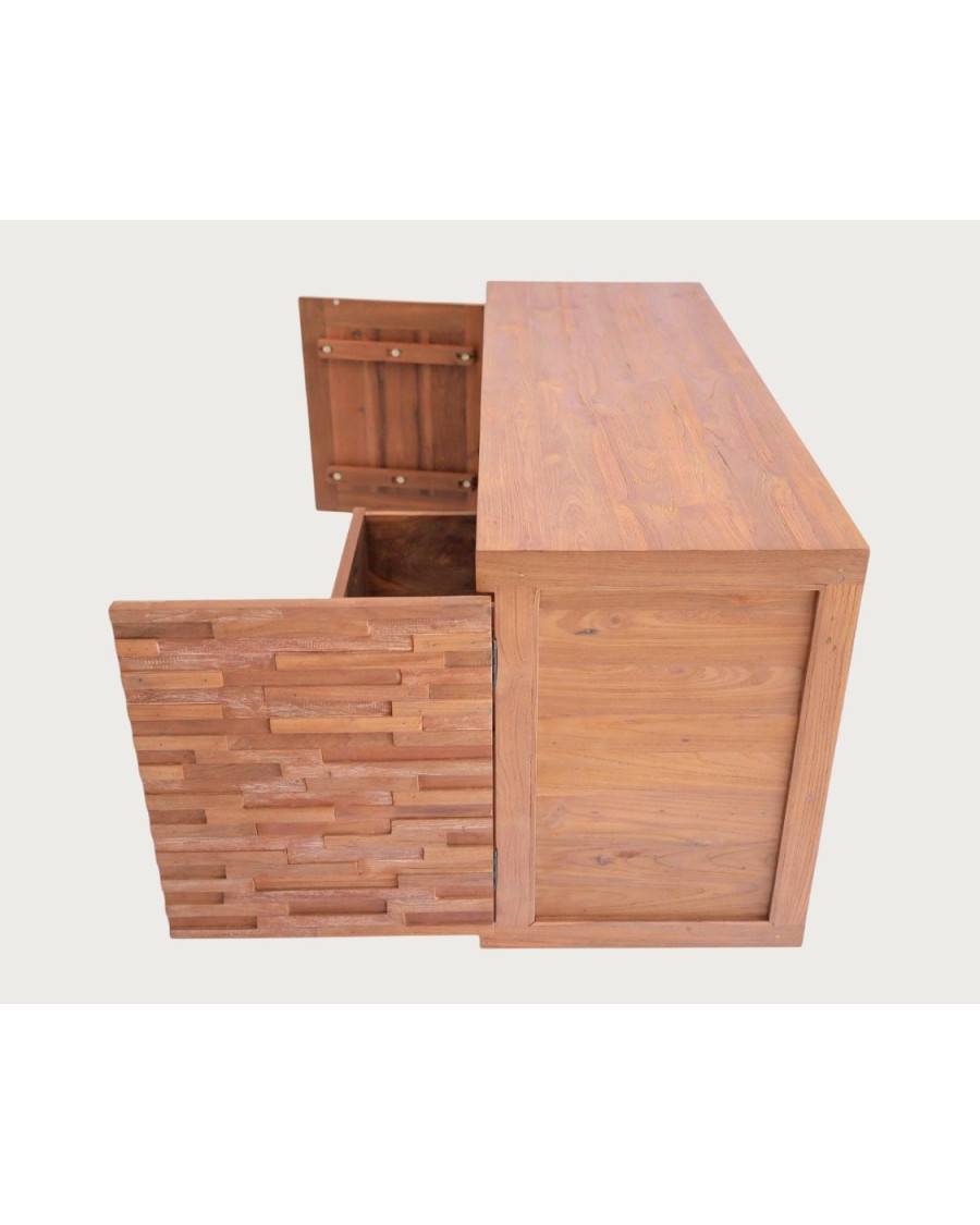 Néo - Meuble en teck parqueté 140 cm - UNIQKA - Imagen 9