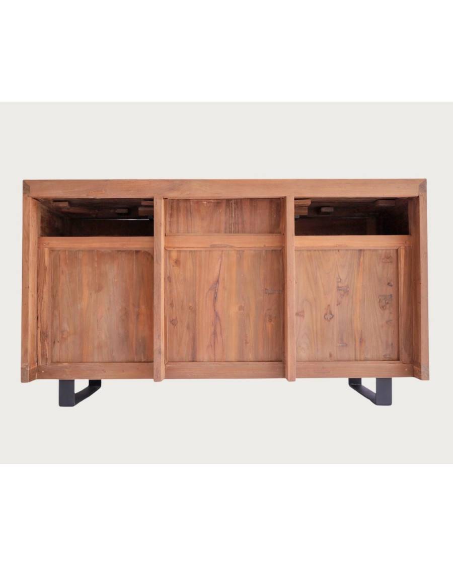 Néo - Meuble  en teck parqueté 140 cm - UNIQKA - Imagen 8
