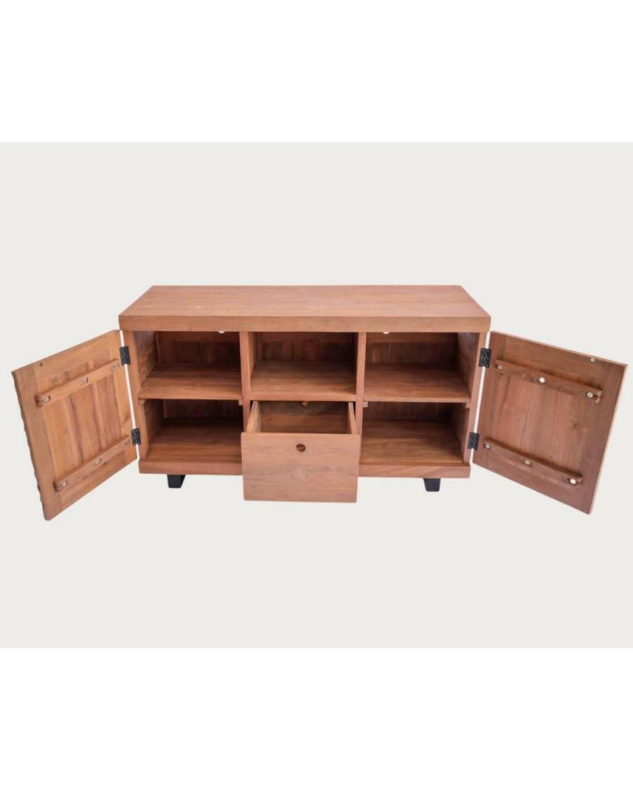 Néo - Meuble en teck parqueté 140 cm - UNIQKA - Imagen 4