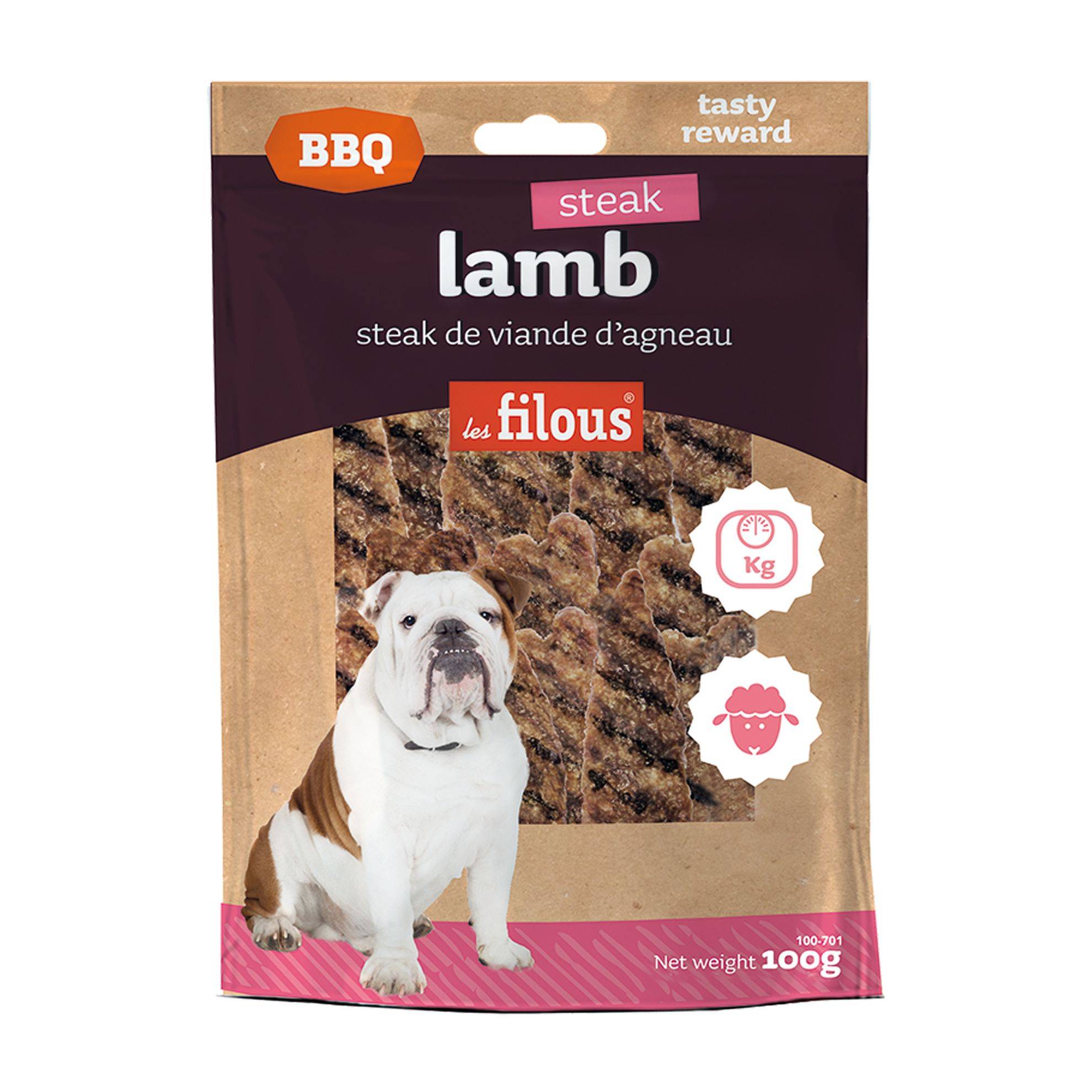 Steack d'agneau pour Chien LES FILOUS
