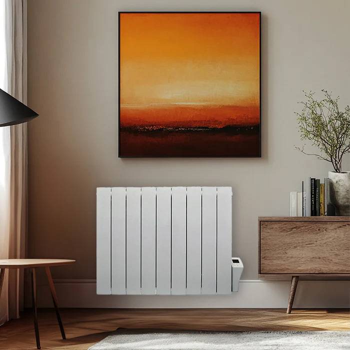 Deltacalor radiateur électrique en aluminium à inertie fluide Milan 700W, équipé d'un thermostat digital programmable. - Image 3