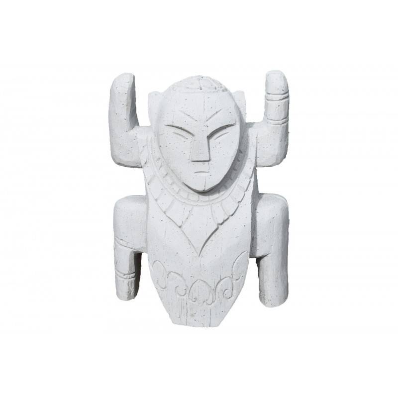 Jardinex - Statue de jardin Totem 40 cm - Blanc  - Jardinex - Imagen 1