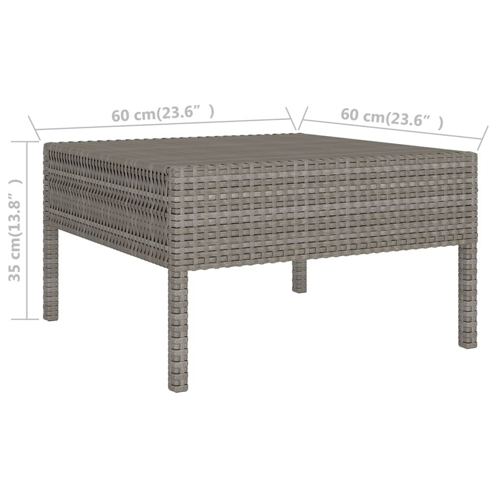 Helloshop26 - Salon de jardin meuble d'extérieur ensemble de mobilier 12 pièces avec coussins résine tressée gris - Imagen 6