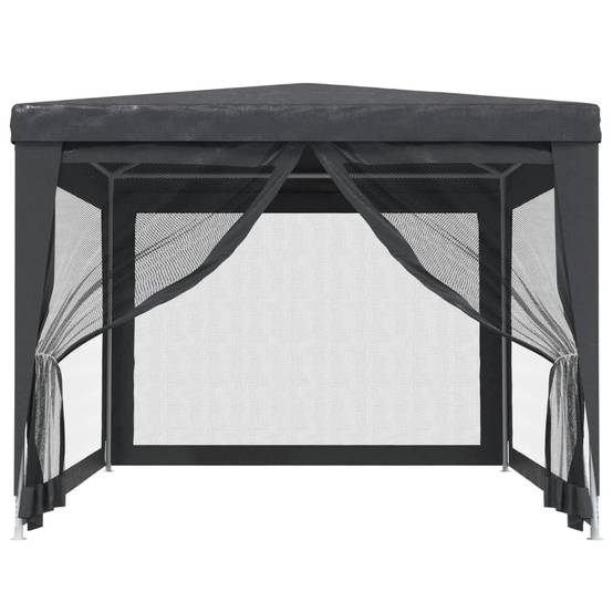 ComfortXL - Tonnelle de Réception 4x3m Acier avec 4 Parois Moustiquaires Jardin Anthracite - ComfortXL Outdoor Living - Image 3