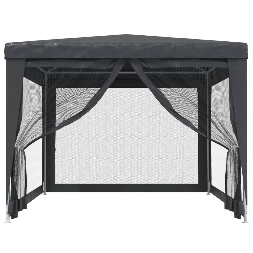 ComfortXL - Tonnelle de Réception 4x3m Acier avec 4 Parois Moustiquaires Jardin Anthracite - ComfortXL Outdoor Living - Image 3