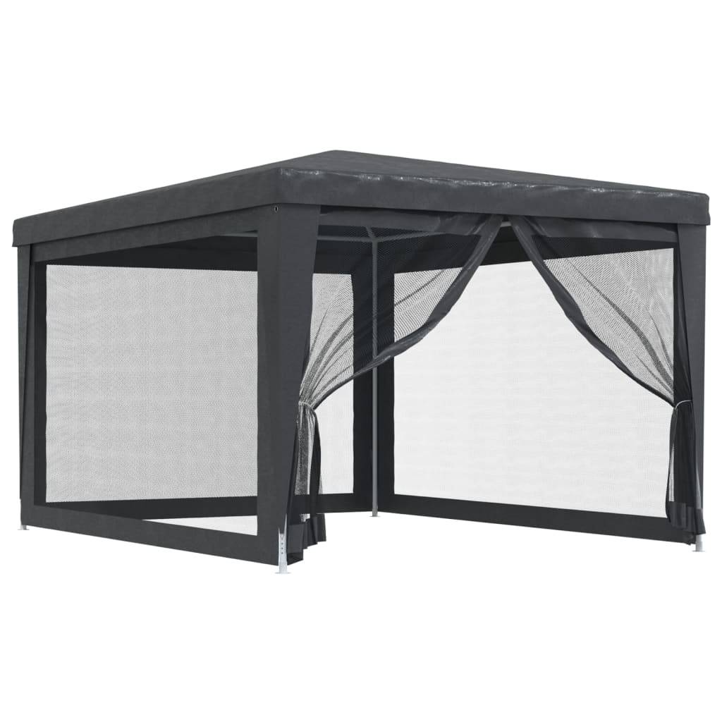 ComfortXL - Tonnelle de Réception 4x3m Acier avec 4 Parois Moustiquaires Jardin Anthracite - ComfortXL Outdoor Living - Image 2