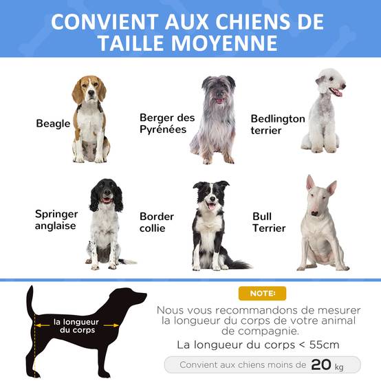 Lit surélevé chien Textilène extérieur intérieur rafraîchissant 106x81cm noir - ComfortXL Outdoor Living - Image 6