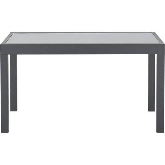 Table de jardin extensible rectangulaire 6 a 10 personnes - Structure aluminium - Plateau verre trempé - L 135-270 x H 75 x P 9 - Image 1