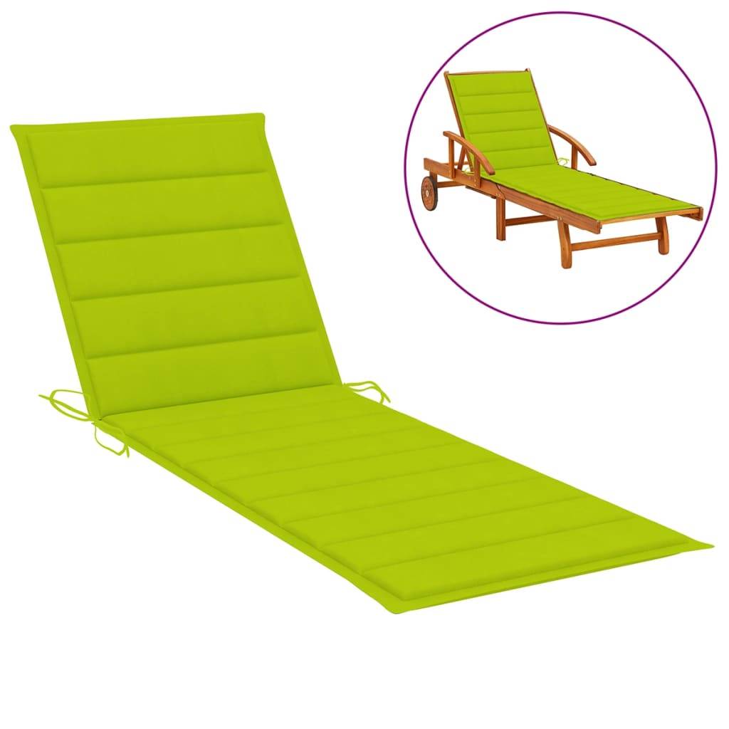 Bain de soleil à 2 places - Transat - Chaise longue et coussins vert vif Bois de pin imprégné - MEUBLE PRO-JU6899 - Image 4