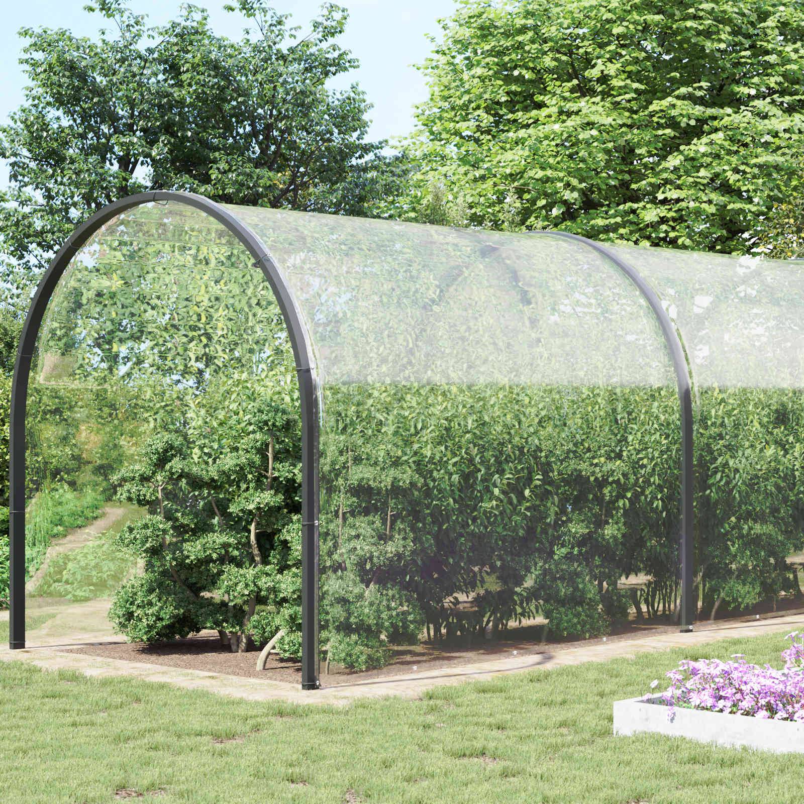 ComfortXL - Bâche protection plantes transparente PVC jardin imperméable 8x8m - ComfortXL Outdoor Living - Image 1