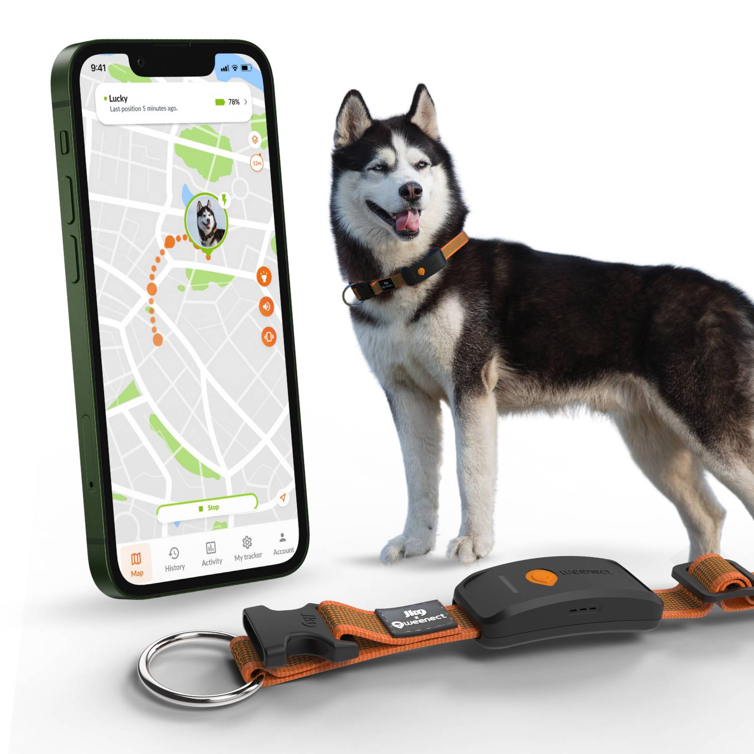 Weenect - Weenect XT - collier gps pour chien (orange) - Image 2