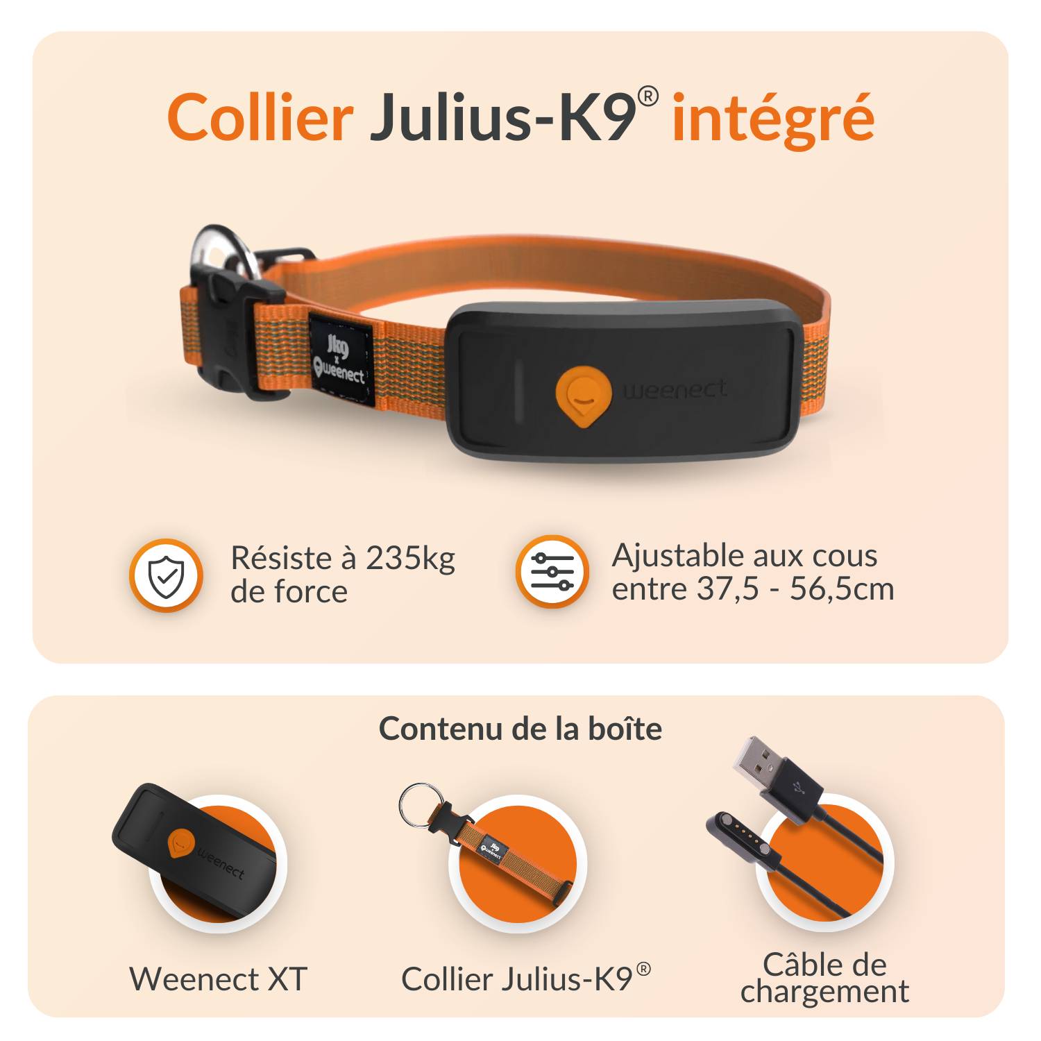 Weenect - Weenect XT - collier gps pour chien (orange) - Image 8