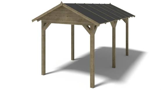 Altanka - Pergola de jardin 5x3.06m avec panneaux - traité - ALT122 - Imagen 2