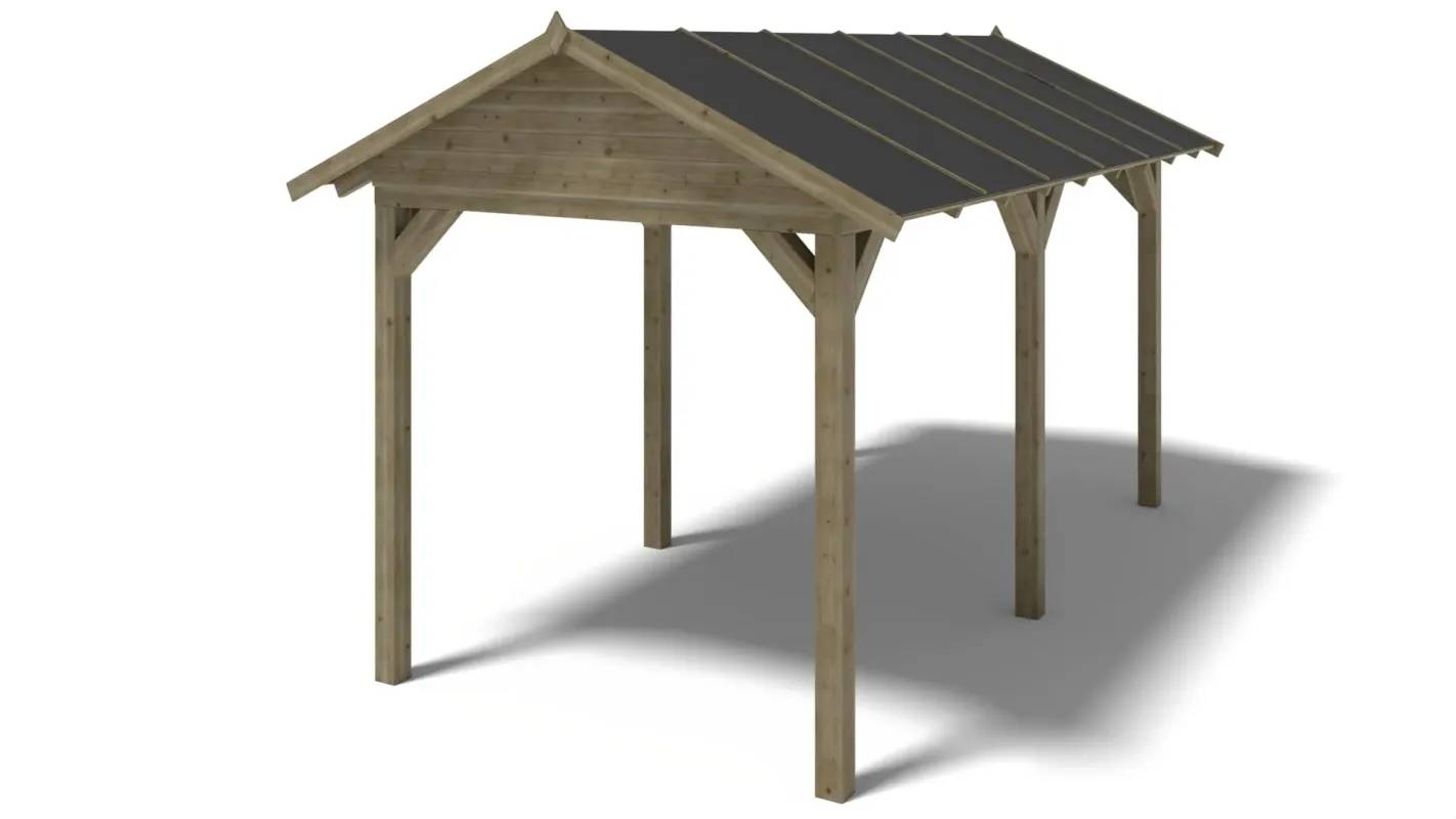 Altanka - Pergola de jardin 5x3.06m avec panneaux - traité - ALT122 - Imagen 2
