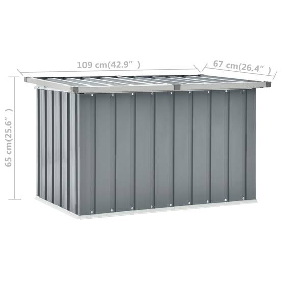 Helloshop26 - Coffre boîte meuble de jardin rangement gris 109 x 67 x 65 cm - Imagen 7
