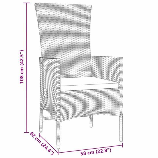 ComfortXL - Petit Salon de Jardin 3 Pièces Polyrotin Beige Fauteuils Inclinables pour Balcon – ComfortXL Outdoor Living - Image 8