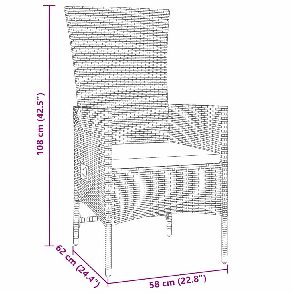 ComfortXL - Petit Salon de Jardin 3 Pièces Polyrotin Beige Fauteuils Inclinables pour Balcon – ComfortXL Outdoor Living - Image 8