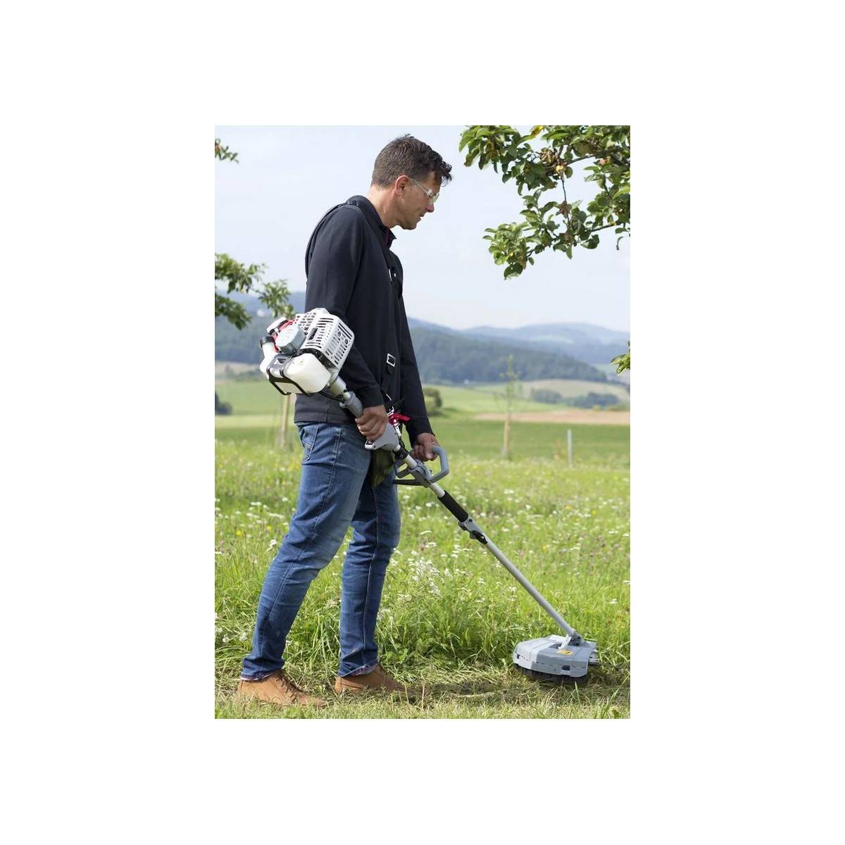 Outils de Jardin Multifonction Thermique 4en1 Taille haie + Élagueuse + Débroussailleuse (lame et bobine) Harnais Confort IKRA - Image 6