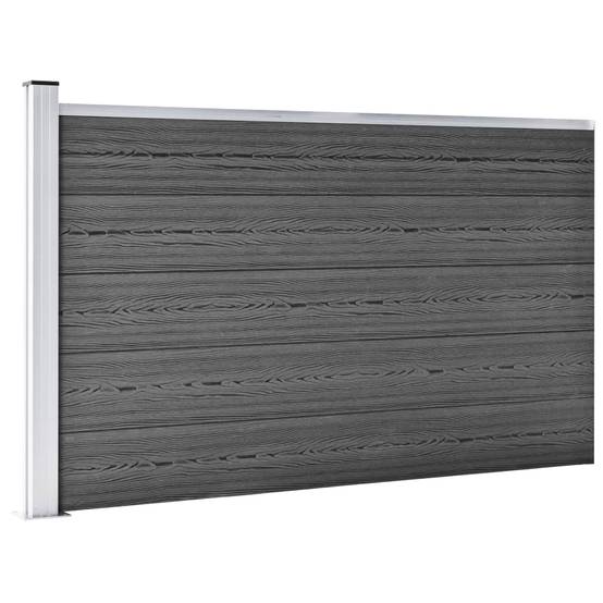 Panneau de clôture WPC noir 699 x 105 cm - PANGIVO - Image 4