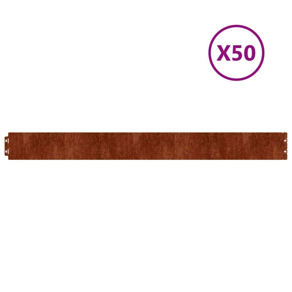 Bordure jardin acier corten extérieur aménagement paysager 103x10cm rouillé - ComfortXL Outdoor Living - Image 2