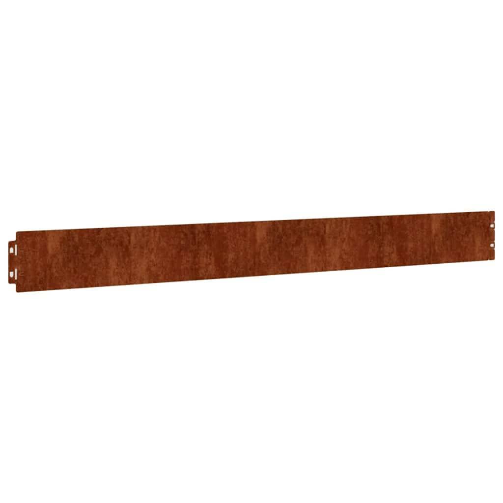 Bordure jardin acier corten extérieur aménagement paysager 103x10cm rouillé - ComfortXL Outdoor Living - Image 3