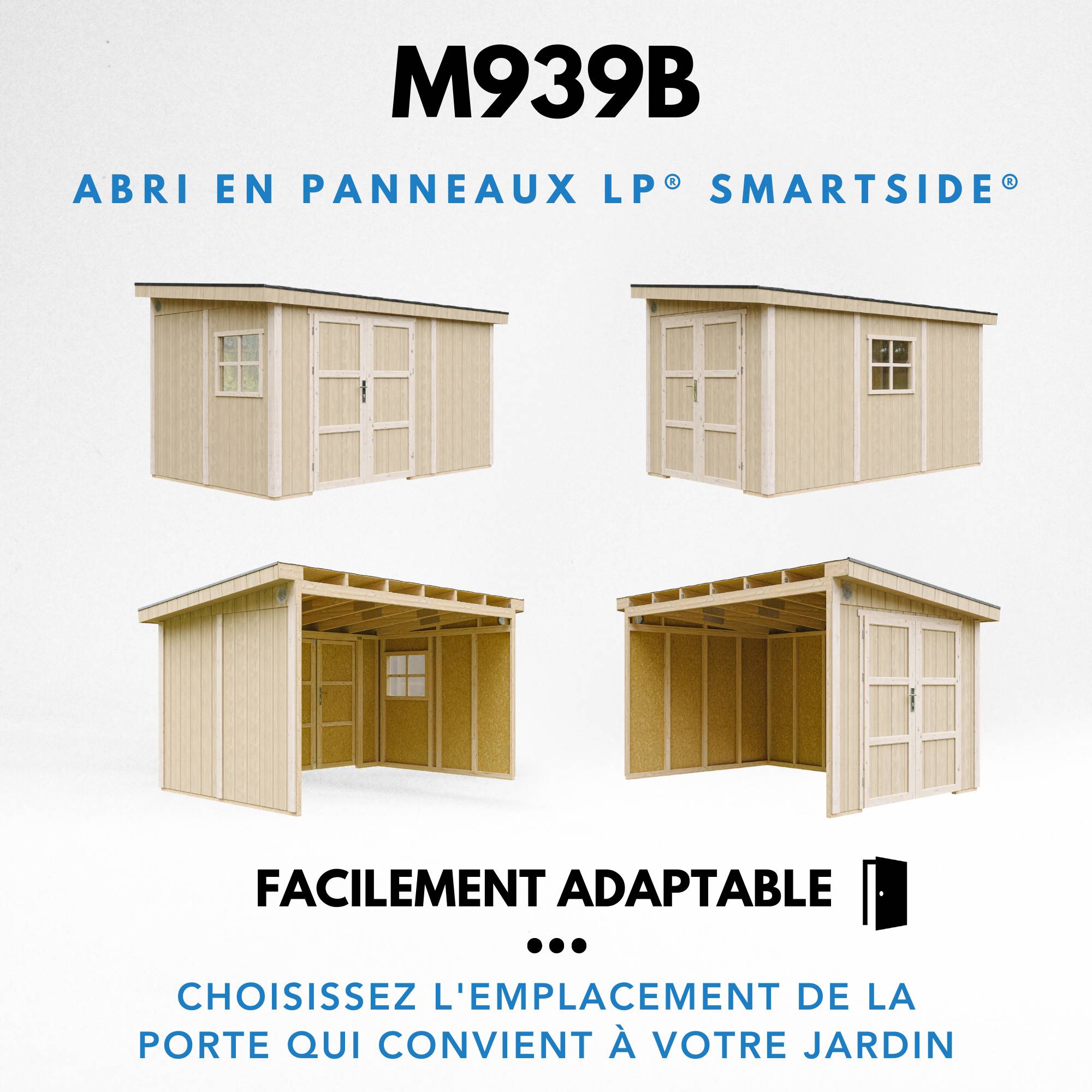 Timbela - Abri de Jardin Qualité Premium 8,68 m² - H231x248x412 cm sans plancher e paroi latérale - Timbela M939B-REDWOOD RED - Image 10