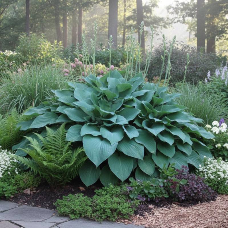 Hosta Big Mama à fleurs Bleue/Violette - feuillage Caduc - Godet - 5/20 cm - Imagen 1