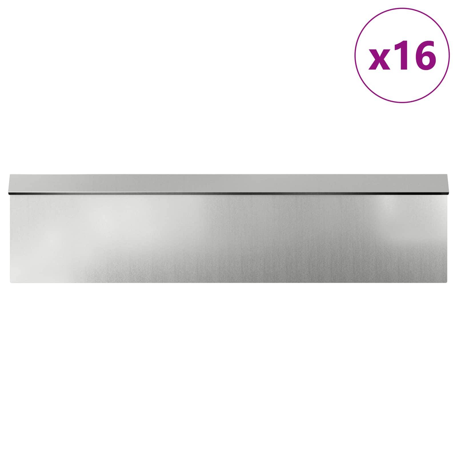 Clôture anti-limaces acier galvanisé potager protection 100x25cm argent 20pcs - ComfortXL Outdoor Living - Image 3