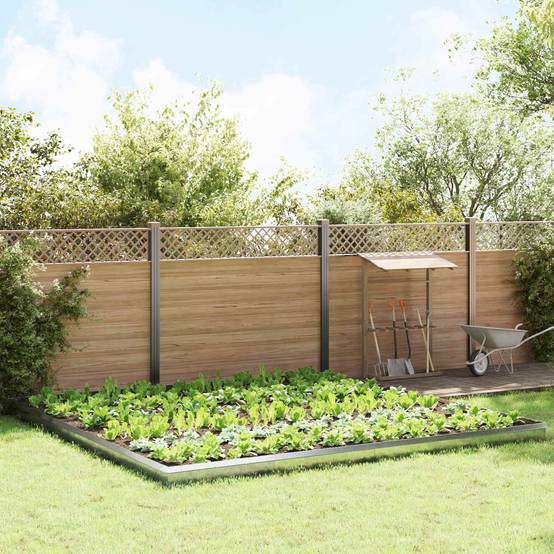 Clôture anti-limaces acier galvanisé potager protection 100x25cm argent 20pcs - ComfortXL Outdoor Living - Image 1