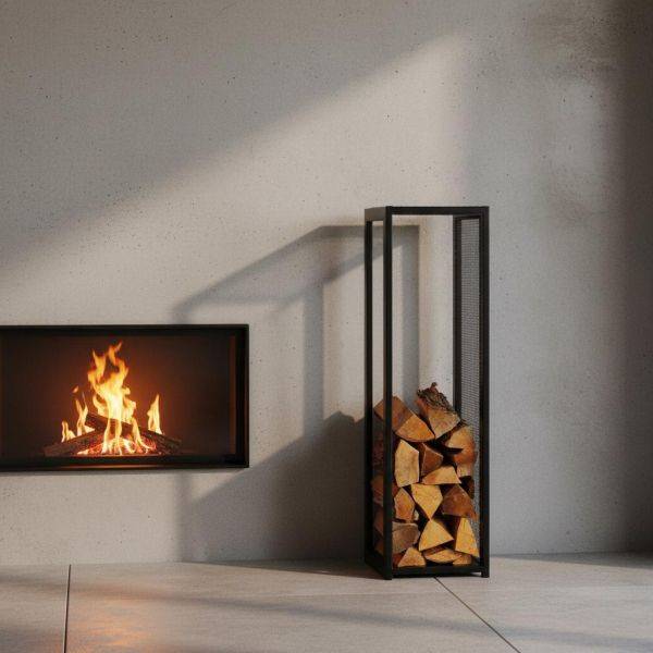 Magnus - Porte-bûches design vertical en acier 120 cm Magnus - Image 2
