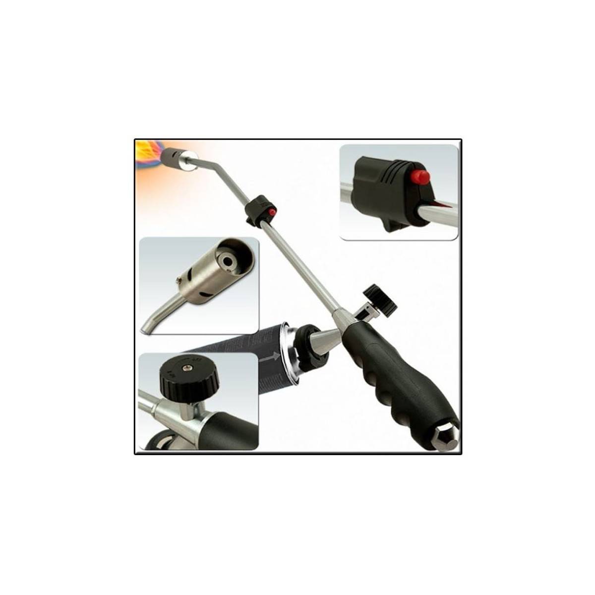 Desherbeur thermique piezo Chalumeau gaz + 4 Recharges gaz KEMPER - Imagen 2