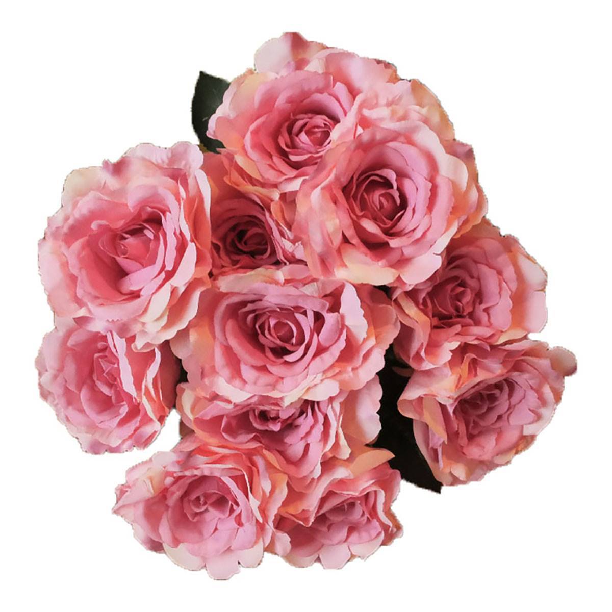 Bouquet de 11 roses artificielles Saint Valentin Tendresse H 75 cm - Image 1